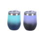 Set Of 2 - 350ML Stainless Steel Double Wall Mugs Blue/green