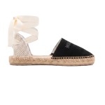 Strap Espadrille Sandal -black jute