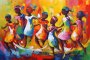Canvas Wall Art - Joyful Innocence By Chromatic Expressions Abs - A1585 - 120 X 80 Cm