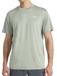 Reebok Men's Lightning Short Sleeve Crewneck T-Shirt Standard Fit Breathable Stretch Poly Fabric Iceberg Green Heather XL