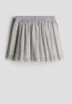 Metallic-shimmering Skirt - Grey