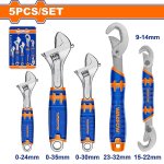 Wadfow 5 Piece Adjustable Wrench Set