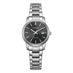 Ladies Eco-drive Black Dial Watch