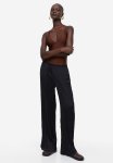 Wide Pull-on Trousers - Black