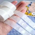 100-COUNT Clear Double-sided Adhesive Dots Tape For Balloons No Trace Removable Glue Point Stickers For Diy Party Decorations -