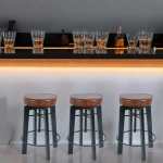 Vintage Vibes Leather Barstool