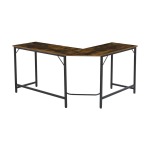 L-shaped Rustic Computer Table