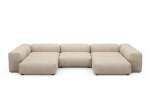 U-shape Sofa - Knit - Stone - 377CM X 241CM