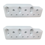 6WAYS 16A Multiplug Adapter Max 16A 250V~ Pack Of 2