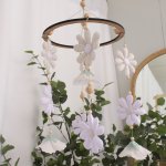 Cot Mobile White Flowers