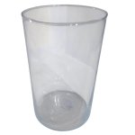 Glass Cylindrical Flower Vase Continuous Curve 22CM