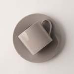 Maxim Cappuccino Cup & Saucer 4PCE Set In Gift Box Choose From 3 Colours - Light Grey