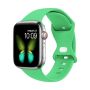 Soft Silicone Dust Proof Sport Watch Band For Apple - Bright Green