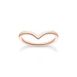 Ring V-shape Rose Gold - 56