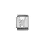 Composable Big Link Silver Letter W