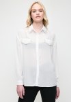 Sissy Boy Long Sleeve Shirt W Pearl Details On Collar And Flaps - Cream