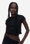 Cropped T-Shirt - Black