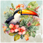 Scatter Cushion Or Cushion Cover Toucan Bird