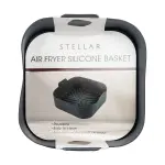 STELLAR Air Fryer Silicone Basket Square Grey