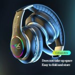 Upgraded Wireless Headphones Wireless Earbuds With Deep Bass Lightweight Foldable Headphones Built-in MIC Compatible WITH3.5MM A