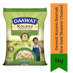 Rozana Basmati Rice Gold Rozana Chawal 5KG - Premium Pure Daily Long Grain Basmati Rice For Biryani Pulao & Everyday Meals |