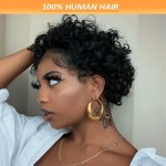 Curly Bob Lace Front Wigs For Women Brazilian Human Hair Wig With Transparent 13X1 Lace Pre-plucked With Baby Hair Water Wave Je