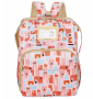 High-quality Waterproof Baby Diaper Mosquito Net Bag Nappy Crib Backpack - Red Pink