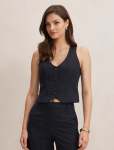 Paloma Pinstripe Waistcoat - 16 Navy Pinstripe Suit