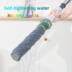1PC Self-tightening Spin Mop Hands-free Twist Water Mop Suitable For Living Room Bedroom Bathroom Patio And Floor Cleaning Clean