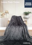 Luxury Plush Embossed Blanket Charcoal
