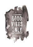 Good Vibes Black Art Print - A3