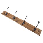 Vintage Coat And Hat Hanger 4 Hooks Cast-iron
