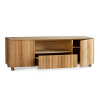 Heildronk Media Cabinet - 2500 W X 550 D X 650 H - Double Drawer Natural Ash