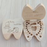 Wooden Teeth Storage Box Tooth Wooden Box Tooth Collector Umbilical Cord Milk Tooth Box Fetal Hair Umbilical Cord Tooth Collecti