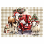 Tear Resistant Deco Print Country Christmas