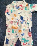 Kapas White Mermaid Pajama Set 4 5Y