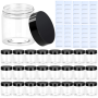 25 Piece Reusable Clear Plastic Jars With Lids Cosmetics Storage & Travel