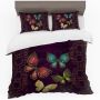 Butterflies On Violet Duvet Cover Set King