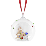 SWAROVSKI Holiday Cheers Tree And Snowman Ball Ornament