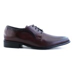 John Drake Leather Mens Plain Vamp Derby Burgundy - Speedtrainer