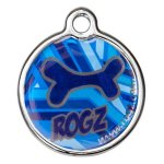 Rogz Id Tagz Large 31mm Metal Tag - Navy Zen