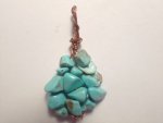 Howlite Blue Wire Wrapped Pendant