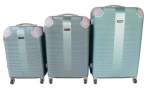Smte 3 Piece Hard Outer Shell Luggage Set Light Green With Keychain