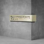 House Number & Mailbox D04 - 300H X 300D X 1000W Matt Silver Cool White