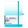 A5 192 Page Lined Journal Hard Cover With Elastic Closure - Turquoise