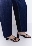 Strappy Heeled Sandals - Black