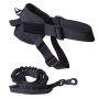 Adjustable Dog Vest & Leash - Black Large