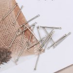 50PCS Metal Connecting Rod 1.5 2.5CM Color Double Ring Connecting Rod For Diy Tassel Earrings Necklace Jewelry Making Supplies