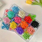20 40PCS Assorted Colorful Star-shaped Alloy Hair Clips Set Elegant Retro Style Lightweight Hollow-out Design Fashion Hair Acces