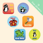 Mix Pack Two Merit Labels - English